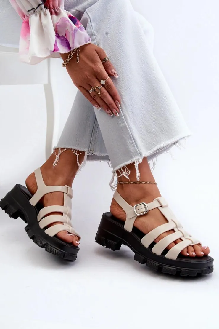 Online ZAXY Pachnące Sandały Damskie NN285040 Jasnobeżowe Beżowy