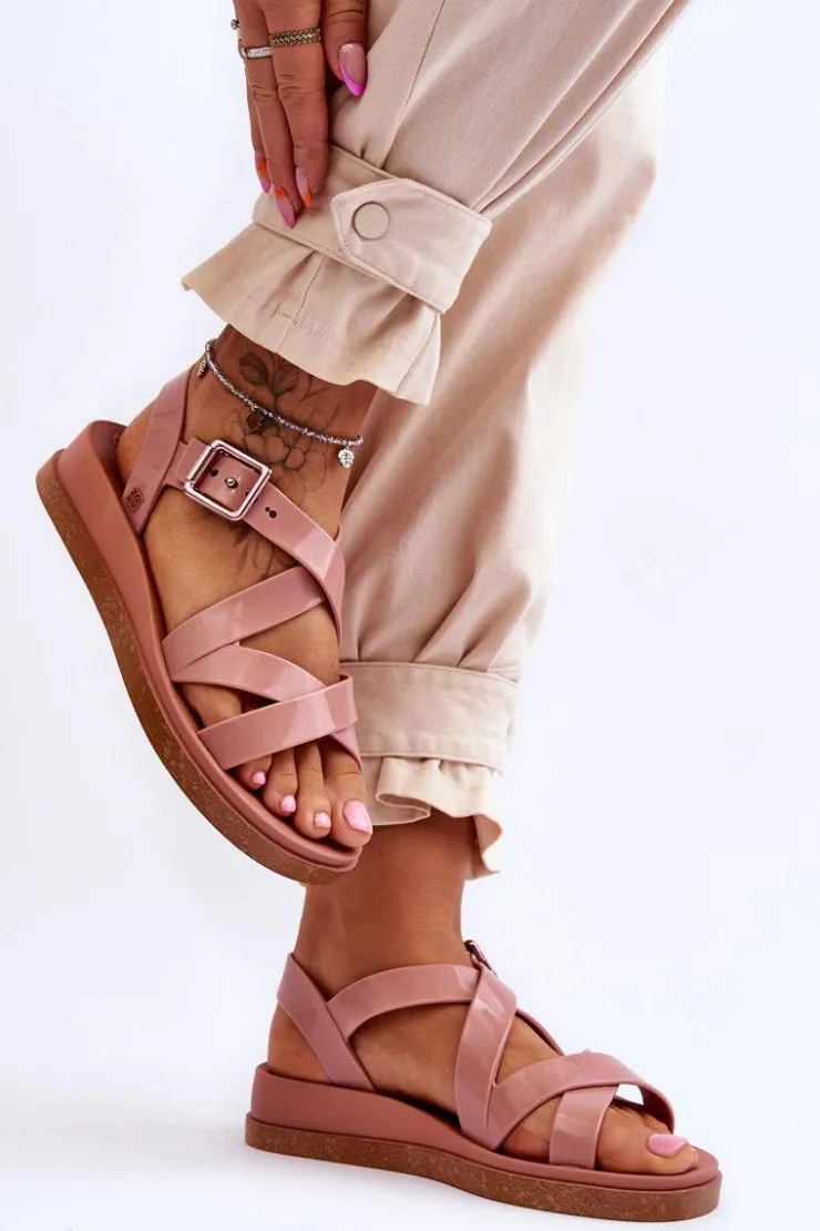 ZAXY Sandały Gumowe|Sandały Płaskie*Pachnące Sandały Eco Friendly JJ285094 Nude