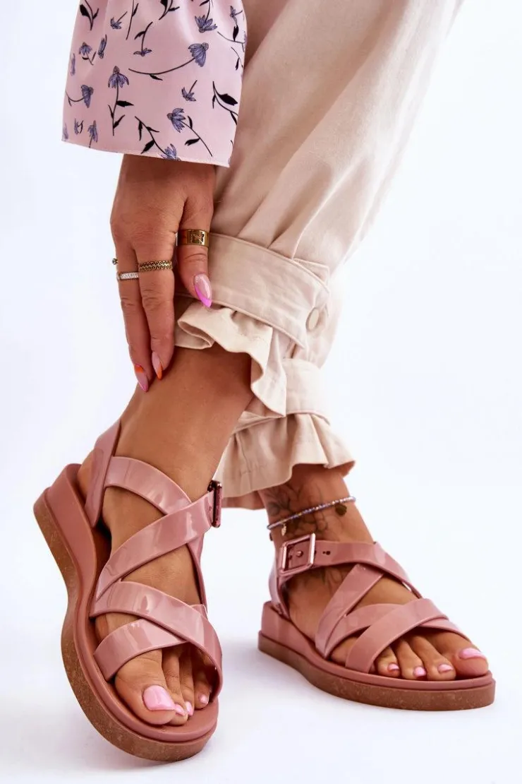 ZAXY Sandały Gumowe|Sandały Płaskie*Pachnące Sandały Eco Friendly JJ285094 Nude