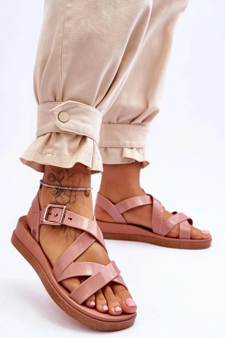 ZAXY Sandały Gumowe|Sandały Płaskie*Pachnące Sandały Eco Friendly JJ285094 Nude