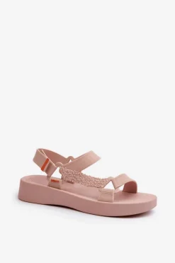 ZAXY Sandały Gumowe|Sandały Płaskie*Pachnące Sandały Na Rzep LL285061 Jasnoróżowe