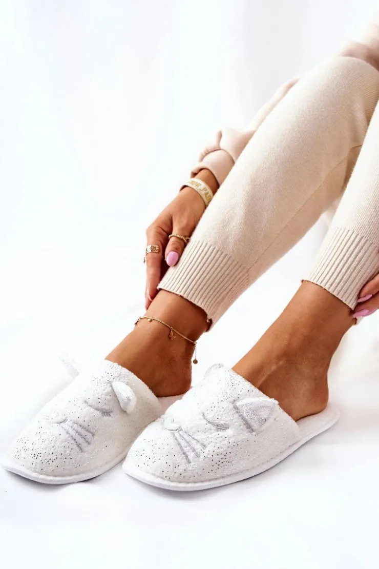 Evento Papcie Błyszczące Kotki Z Uszami Białe Kaisy Biały