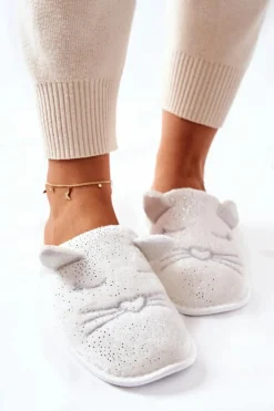 Evento Papcie Błyszczące Kotki Z Uszami Białe Kaisy Biały