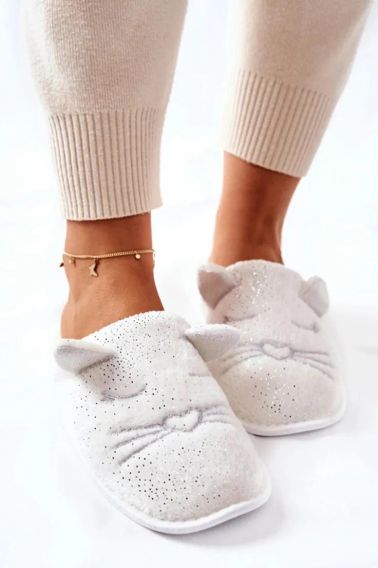 Evento Papcie Błyszczące Kotki Z Uszami Białe Kaisy Biały