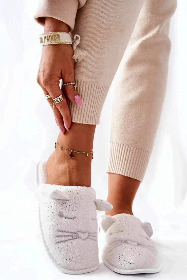 Evento Papcie Błyszczące Kotki Z Uszami Białe Kaisy Biały