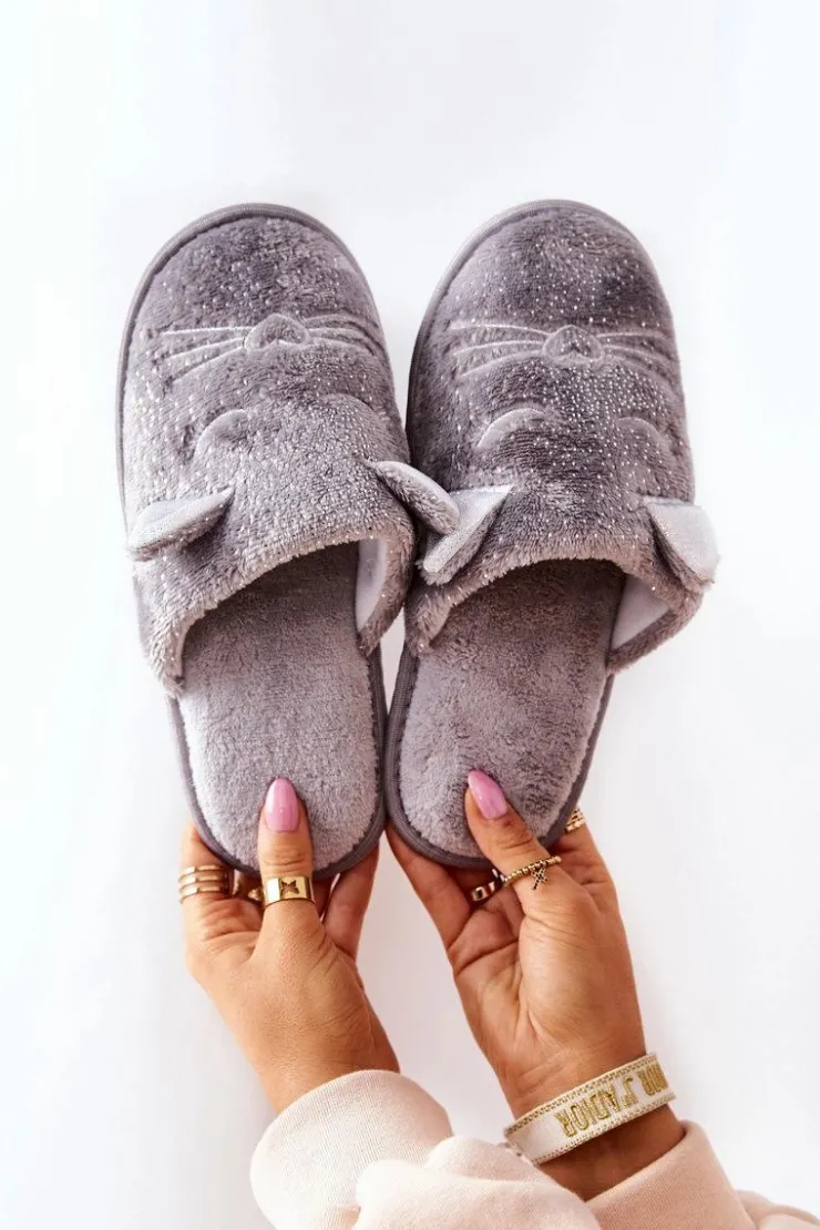 Evento Papcie Błyszczące Kotki Z Uszami Szare Kaisy