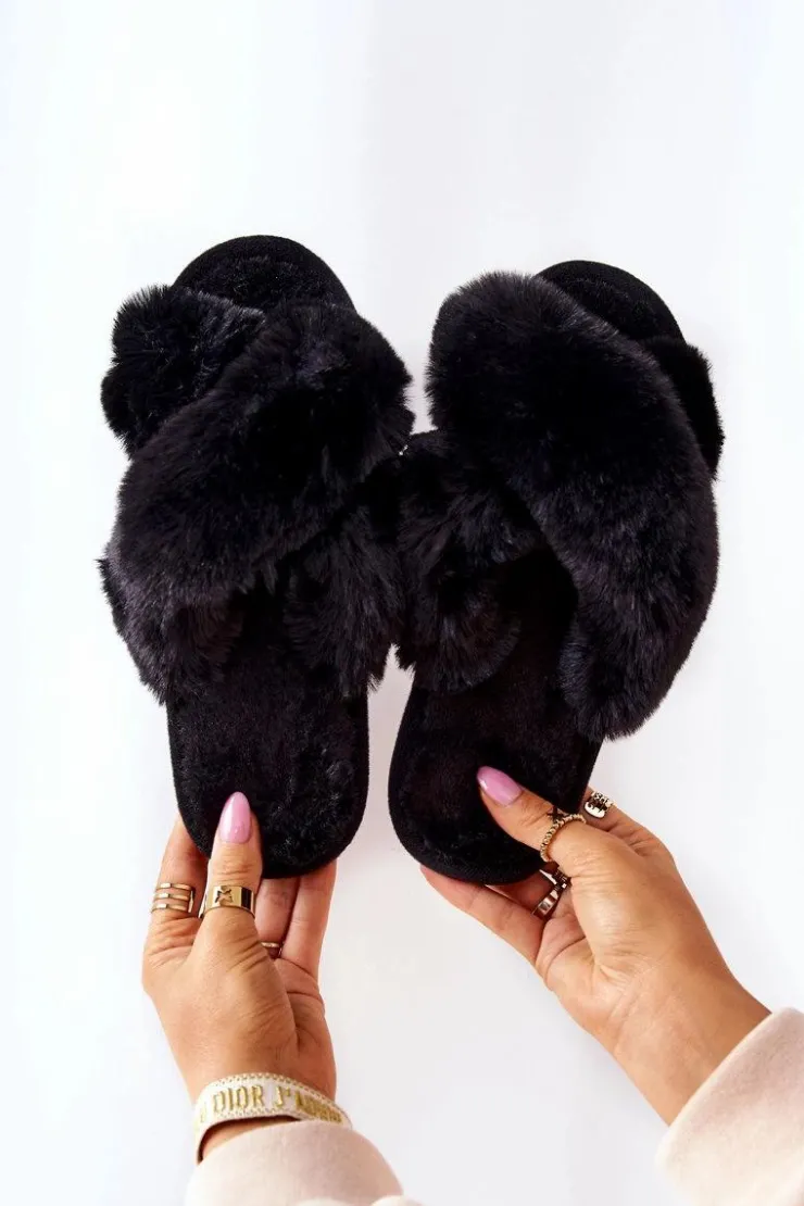 Hot Boto Papcie Damskie Z Futerkiem Czarne Colette