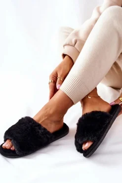 Damskie Boto Papcie Damskie Z Futerkiem Czarne Trusted