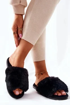 Damskie Boto Papcie Damskie Z Futerkiem Czarne Trusted