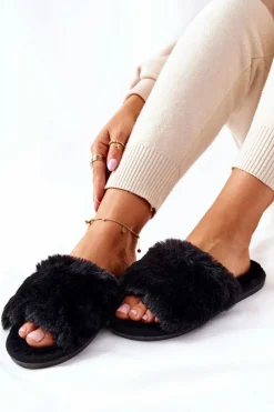 Damskie Boto Papcie Damskie Z Futerkiem Czarne Trusted