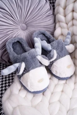 Online Boto Papcie Damskie Z Futerkiem Renifery Szare Deff