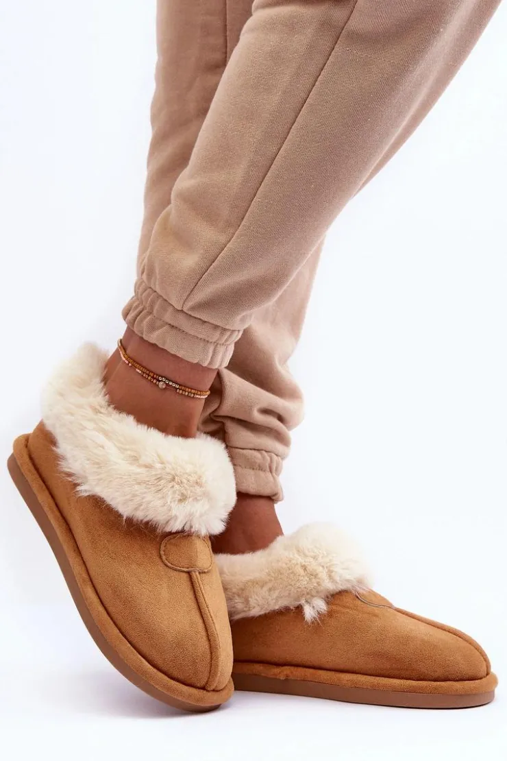 Discount Boto Papcie Damskie Z Futerkiem Brązowe Lanoze Brązowy