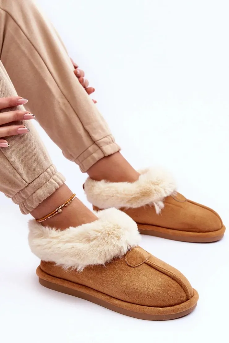 Discount Boto Papcie Damskie Z Futerkiem Brązowe Lanoze Brązowy