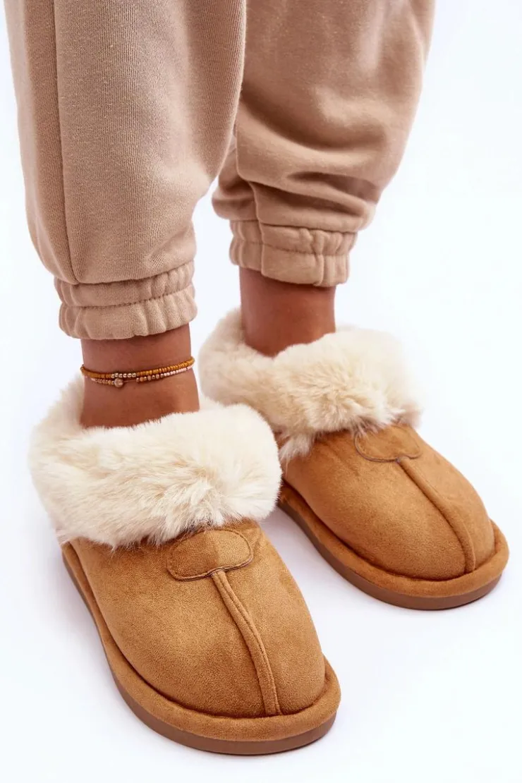 Discount Boto Papcie Damskie Z Futerkiem Brązowe Lanoze Brązowy