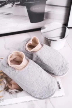 Discount Boto Papcie Damskie Z Futerkiem I Skarpetką Szare Yeti