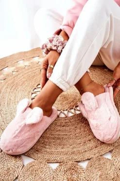 Discount Boto Papcie Futrzane Z Uszami Różowe Thorpe