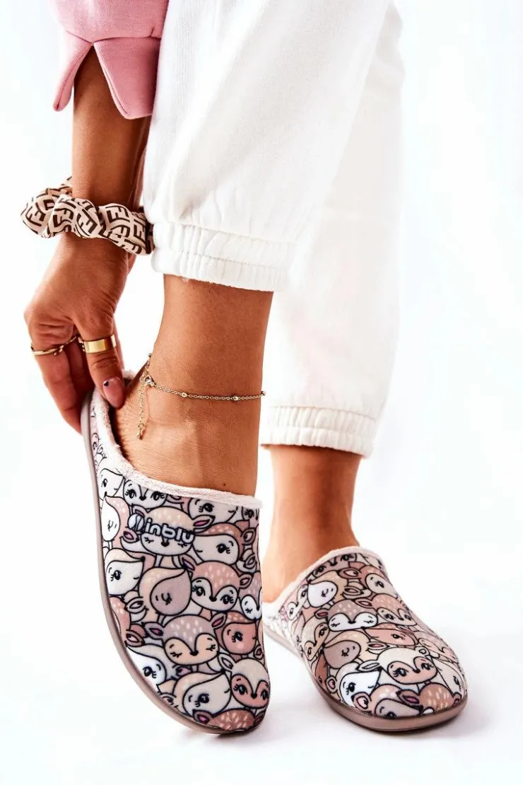 Best BEFADO Papcie Klapki Sarenki 155D203 Beżowe