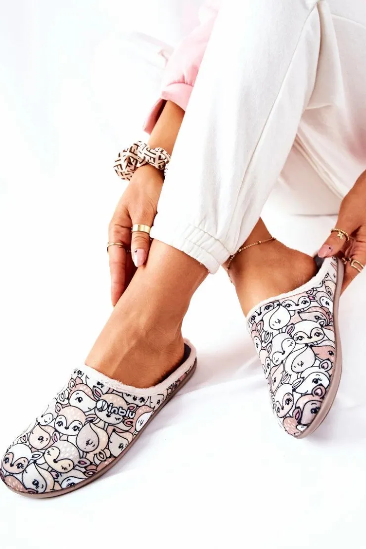 Best BEFADO Papcie Klapki Sarenki 155D203 Beżowe