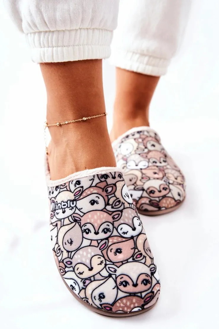 Best BEFADO Papcie Klapki Sarenki 155D203 Beżowe