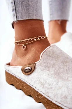 INBLU Kapcie Klasyczne|Klapki Damskie Klasyczne*Papcie Klapki Profilaktyczne DK06 002 Beżowe