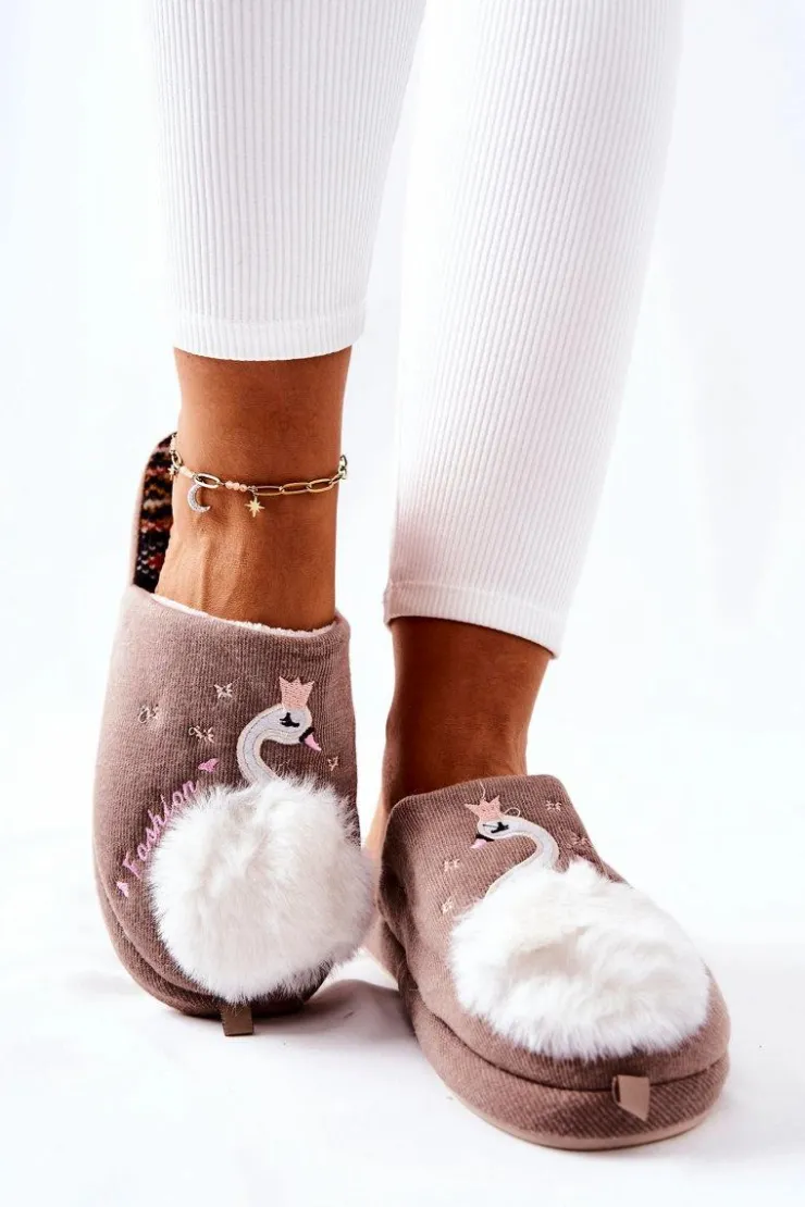 Discount Boto Papcie Ocieplane Łabędź Brązowe Reya