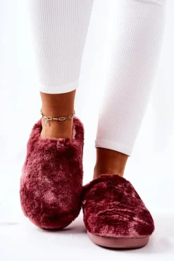 Boto Kapcie Klasyczne*Papcie Ocieplane Futrzane Różowe Mecy