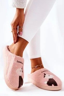 Damskie Boto Papcie Ocieplane Renifer Jasnoróżowe Jilly