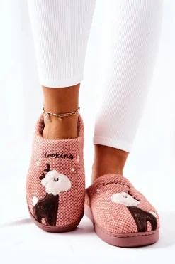 Outlet Boto Papcie Ocieplane Renifer Ciemnoróżowe Jilly