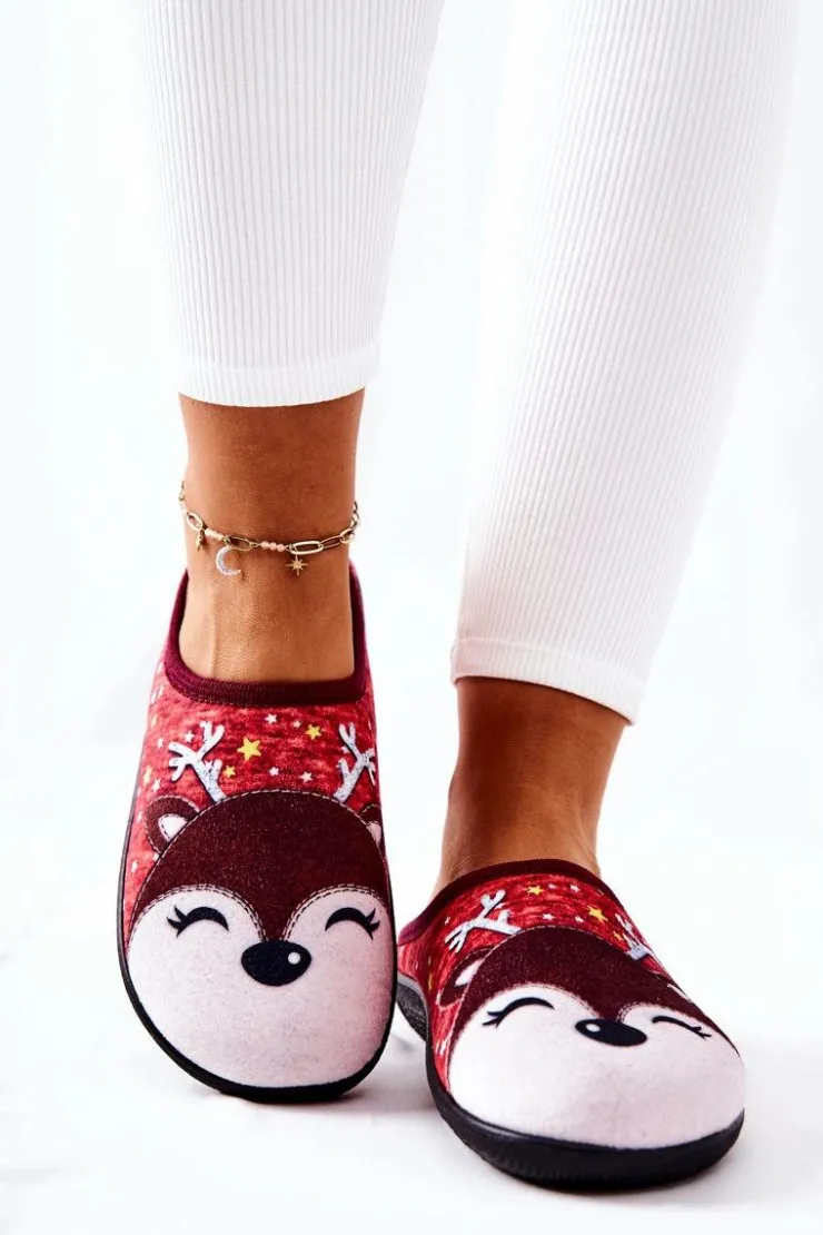 Outlet Boto Papcie Ocieplane Renifer Czerwone Taffy