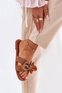 Damskie Boto Płaskie Klapki Damskie Z Kokardką Camel Tobin