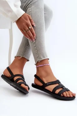 Ipanema Sandały Gumowe|Sandały Płaskie*Płaskie Sandały Damskie 83516 Style Sandal Fem Czarne