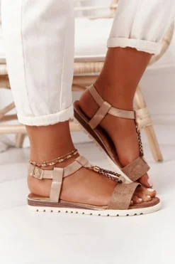 Discount Evento Płaskie Sandały Damskie Miedziane Willow