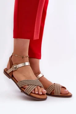 Damskie Damskie buty S.Barski Płaskie Sandały Damskie S.Barski MY923 Brązowe