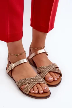 Damskie Damskie buty S.Barski Płaskie Sandały Damskie S.Barski MY923 Brązowe