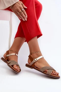 Damskie Damskie buty S.Barski Płaskie Sandały Damskie S.Barski MY923 Brązowe