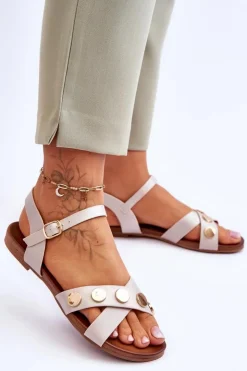 Damskie Damskie buty S.Barski Płaskie Sandały S.Barski KV-5541-35 Nude