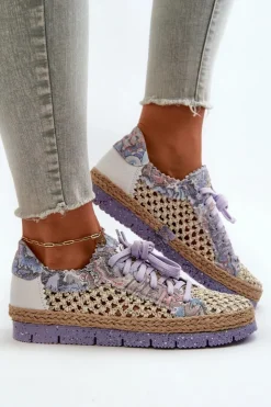 Maciejka Półbuty Skórzane*Półbuty Damskie Skórzane 05897-05 Fioletowe