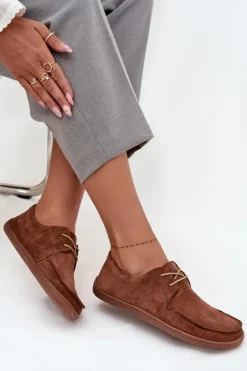 Outlet Zazoo Półbuty Damskie Typu Barefoot Z Naturalnego Zamszu 327 Brązowe Brązowy