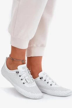 Damskie Artiker Półbuty Damskie Ze Skóry Naturalnej 54C0831 Białe