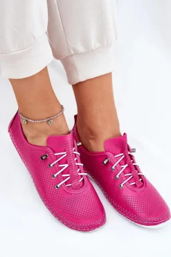 Damskie Artiker Półbuty Damskie Ze Skóry Naturalnej 54C0830 Różowe