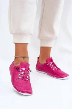 Damskie Artiker Półbuty Damskie Ze Skóry Naturalnej 54C0830 Różowe