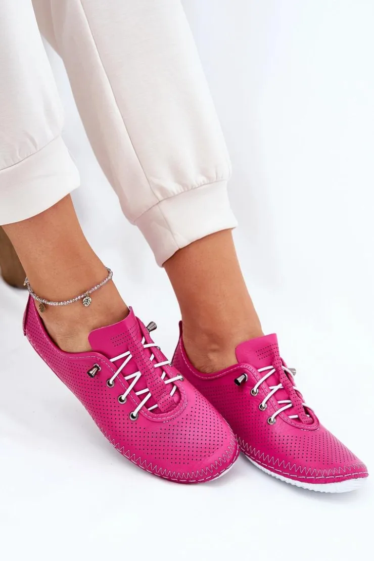 Damskie Artiker Półbuty Damskie Ze Skóry Naturalnej 54C0830 Różowe