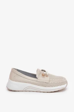 Artiker Buty Sportowe Na Platformie|Półbuty Skórzane*Półbuty Ze Skóry Naturalnej Na Platformie 56C2102 Beżowe