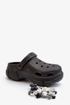 Boto Klapki Na Platformie|Klapki Damskie Klasyczne*Piankowe Damskie Lekkie Klapki Na Masywnej Podeszwie Czarne Matirra