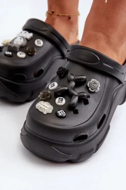 Boto Klapki Na Platformie|Klapki Damskie Klasyczne*Piankowe Damskie Lekkie Klapki Na Masywnej Podeszwie Czarne Matirra