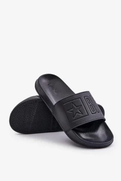 Big Star Shoes Klapki Damskie Big Star|Klapki Damskie Klasyczne*Piankowe Klapki Damskie Big Star OO274040 Czarne Czarny