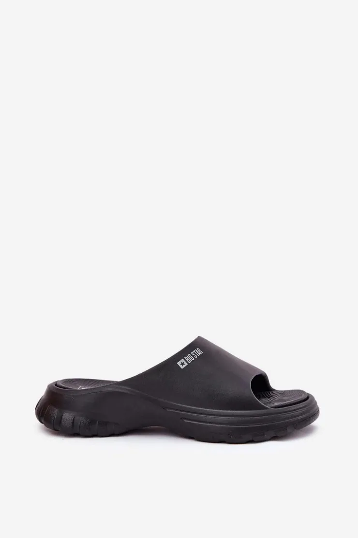 Clearance Big Star Shoes Piankowe Klapki Damskie Big Star RR274A577 Czarne Czarny