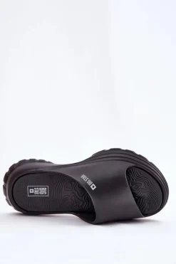Clearance Big Star Shoes Piankowe Klapki Damskie Big Star RR274A577 Czarne Czarny