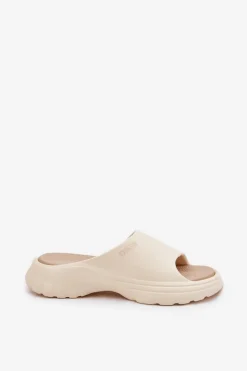 Big Star Shoes Klapki Damskie Big Star|Klapki Basenowe*Piankowe Klapki Damskie Big Star RR274A579 Beżowe Beżowy