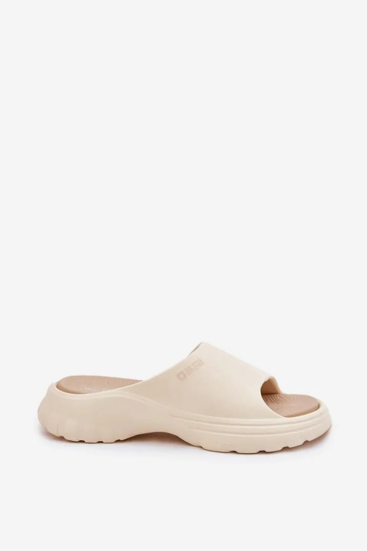 Big Star Shoes Klapki Damskie Big Star|Klapki Basenowe*Piankowe Klapki Damskie Big Star RR274A579 Beżowe Beżowy